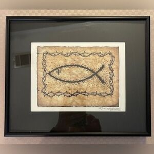 Richard E. Britnell Icthus Christian fish original artist signed & numbered art.